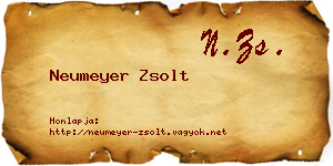 Neumeyer Zsolt névjegykártya